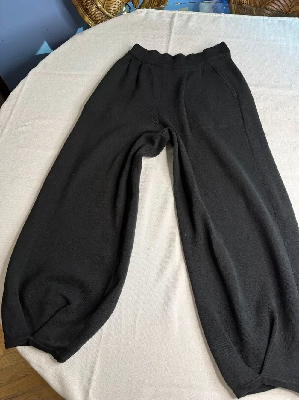 Free People Beach Black Balloon Harem Wide Leg Pants Size Large